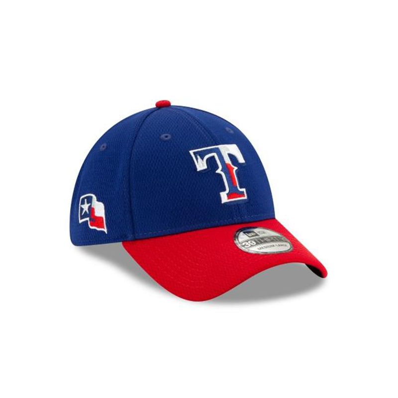 MLB Texas Rangers Batting Practice 39Thirty Stretch Fit (LZW6130) - Blue New Era Caps